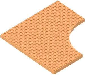 LEGO Light Orange Brick 24 x 24 with Cutout (6161)
