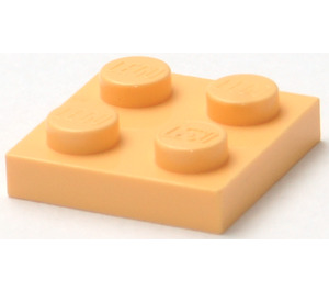 LEGO Orange clair assiette 2 x 2 (3022 / 94148)