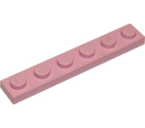 LEGO Lichtroze Plaat 1 x 6 (3666)