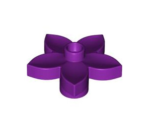 LEGO Light Purple Duplo Flower with 5 Angular Petals (6510 / 52639)
