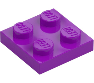 LEGO Morado claro Placa 2 x 2 (3022 / 94148)