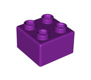 LEGO Vaalea purppura Quatro Palikka 2x2 (48138)