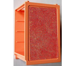 LEGO Light Salmon Scala Cabinet / Cupboard 6 x 6 x 7 2/3 with Red Sheet Sticker (6874)