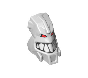 LEGO Licht Steengrijs Bionicle Piraka Thok Hoofd met Rode ogen (55240 / 56665)