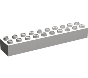 LEGO Light Stone Gray Duplo Brick 2 x 10 (2291)