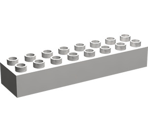 LEGO Duplo Light Stone Gray Duplo Brick 2 x 8 (4199)