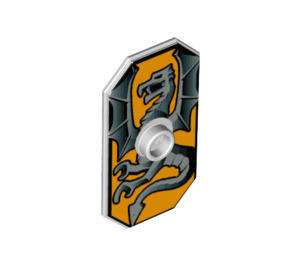 LEGO Light Stone Gray Shield with Dragon (48494 / 55846)