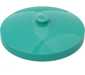 LEGO Licht turquoise Dish 4 x 4 (Solide nop) (3960 / 30065)