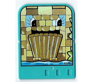 LEGO Light Turquoise Explore Story Builder Crazy Castle Story Card with Castle Bridge pattern (43993)