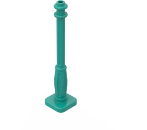 LEGO Light Turquoise Lamp Post 2 x 2 x 7 with 6 Base Grooves (2039)