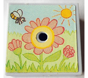 LEGO Hellviolett Gift Parcel mit Film Scharnier mit Bee & Blume Aufkleber (33031)