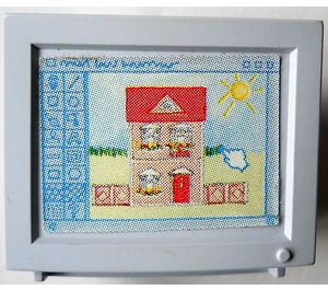 LEGO Light Violet Scala Television / Computer Screen with House Sticker (6962)