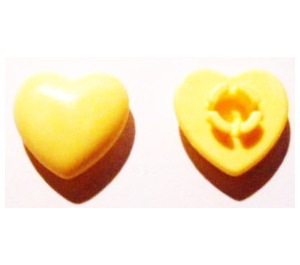 LEGO Light Yellow 2x2 Small Heart with Clip (45450 / 46277)