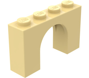 LEGO Light Yellow Arch 1 x 4 x 2 (6182)