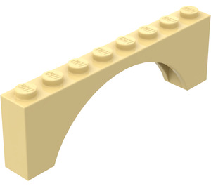 LEGO Lysegul Hvælving 1 x 8 x 2 Tyk top og forstærket underside (3308)