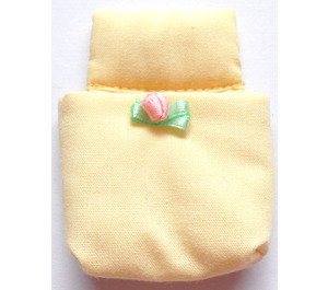 LEGO Light Yellow Baby Pouch with Flower (Rose) Pattern