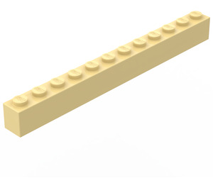 LEGO Light Yellow Brick 1 x 12 (6112)