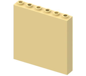 LEGO Light Yellow Brick 1 x 6 x 5 (3754 / 44590)