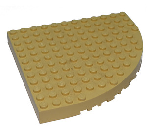 LEGO Light Yellow Brick 12 x 12 Round Corner  without Top Pegs (6162 / 42484)