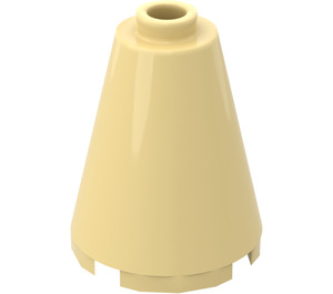 LEGO Light Yellow Cone 2 x 2 x 2 (Open Stud) (3942 / 14918)