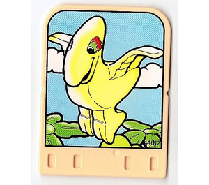 LEGO Light Yellow Explore Story Builder Meet the Dinosaur story card with flying dinosaur pattern (44012)