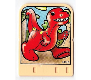 LEGO Hellgelb Explore Story Builder Meet the Dinosaurier story card mit rot Dinosaurier Muster (44013)