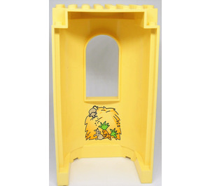 LEGO Light Yellow Panel 6 x 8 x 12 Tower with Window with Mice and Carrots in Haystack (33213)