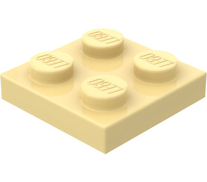 LEGO Light Yellow Plate 2 x 2 (3022 / 94148)