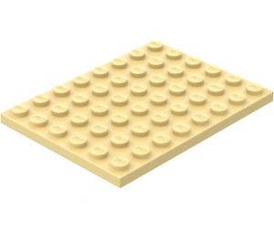 LEGO Lichtgeel Plaat 6 x 8 (3036)