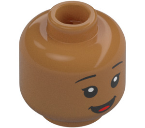 LEGO Lilo Pelekai Minifigur Huvud (Infälld solid knopp) (3274)