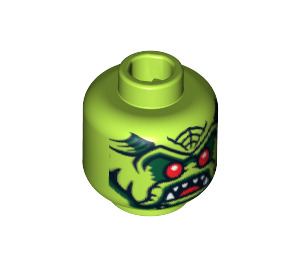 LEGO Lime Alien Avenger Head (Safety Stud) (3626 / 11486)