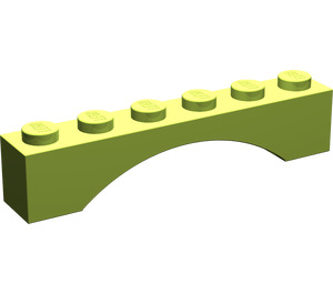 LEGO Limette Bogen 1 x 6 Kontinuierlicher Bogen (3455)