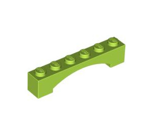 LEGO Lime Arch 1 x 6 Raised Bow (92950)