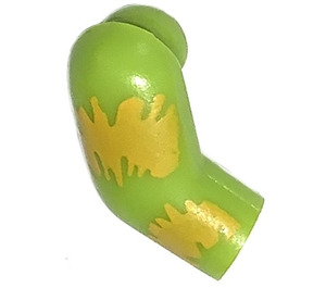 LEGO Lime Arm (Right) with Orange Stains (3818)