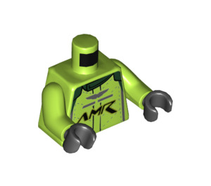 LEGO Lime Aston Martin Vantage GT3 Driver Minifig Torso (973 / 76382)