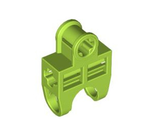 LEGO Lime Ball Connector with Perpendicular Axleholes and Vents and Side Slots (32174)