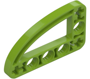 LEGO Lime Stråle 3 x 5 x 0.5 Böjd 90 grader Fjärdedel Ellipse (32250 / 65714)