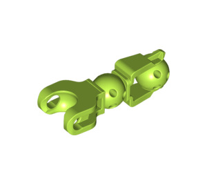 LEGO Lime Beam with Ball Socket and Two Joints (90617)