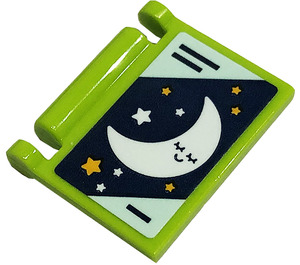LEGO Limoen Book Cover met Stars, Moon Sticker (24093)