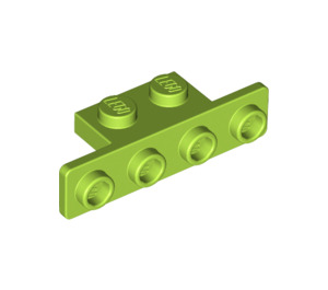 LEGO Lime Bracket 1 x 2 - 1 x 4 with Rounded Corners (2436 / 10201)