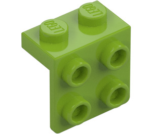 LEGO Lime Bracket 1 x 2 with 2 x 2 (21712 / 44728)