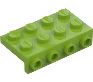 LEGO Lime Brakett 2 x 4 med 1 x 4 Downwards Plate (5175)