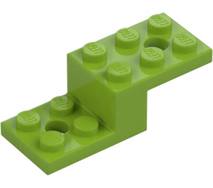 LEGO Lime Beslag 2 x 5 x 1.3 med Huller (11215 / 79180)