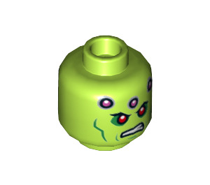 LEGO Lime Brainiac Minifigure Head (Recessed Solid Stud) (3626 / 20267)