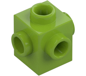 LEGO Lime Mattoncino 1 x 1 con Bottoncini su Quattro Lati (4733)