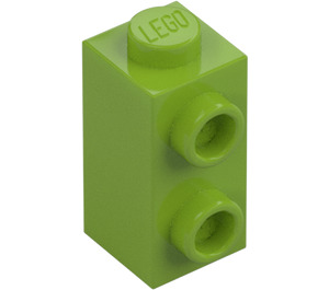 LEGO Limoen Steen 1 x 1 x 1.6 met Twee noppen aan de zijkant (32952)