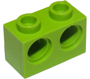 LEGO Lime Klods 1 x 2 med 2 Huller (32000)