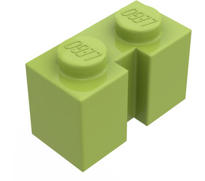 LEGO Lime Brick 1 x 2 with Groove (4216)