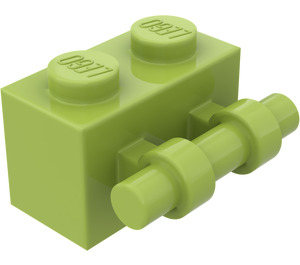 LEGO Lime Mattoncino 1 x 2 con Maniglia (30236)