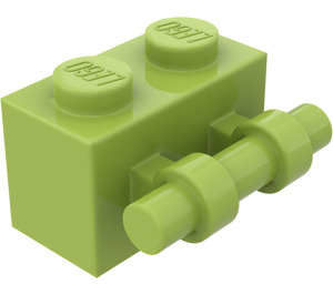 LEGO Limette Backstein 1 x 2 mit Griff (30236)